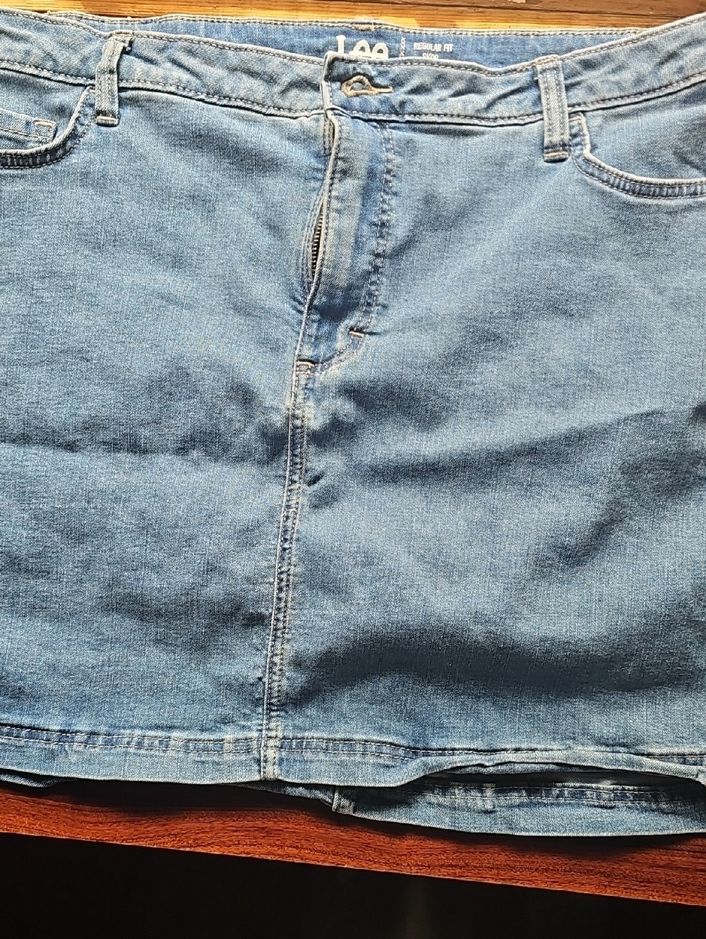 Lee Light Blue Denim Mini Skirt
